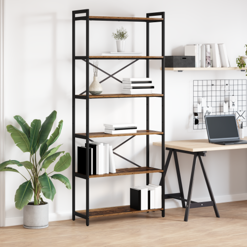 vidaXL Hyllsystem Gammalt trä 80 x 30 x 189,5 cm Konstruerat trä