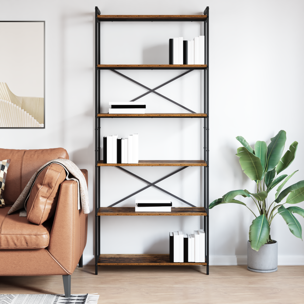 Produktbild för Hyllsystem Gammalt trä 80 x 30 x 189,5 cm Konstruerat trä