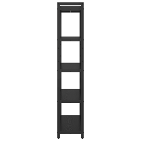 Produktbild för Hyllsystem Svart Ek 80 x 30 x 155 cm Konstruerat trä