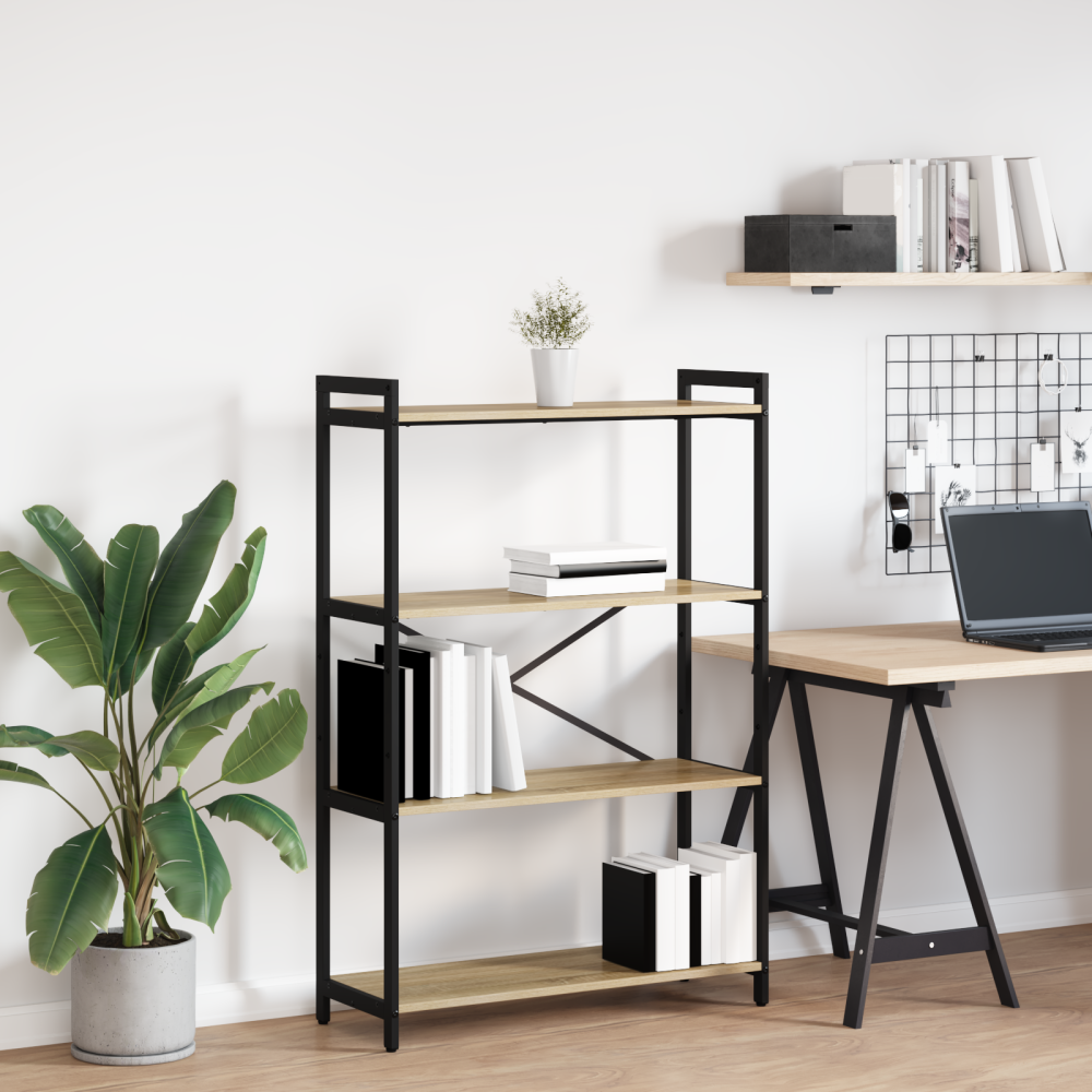 Produktbild för Hyllsystem Sonoma-ek 80 x 30 x 120 cm Konstruerat trä