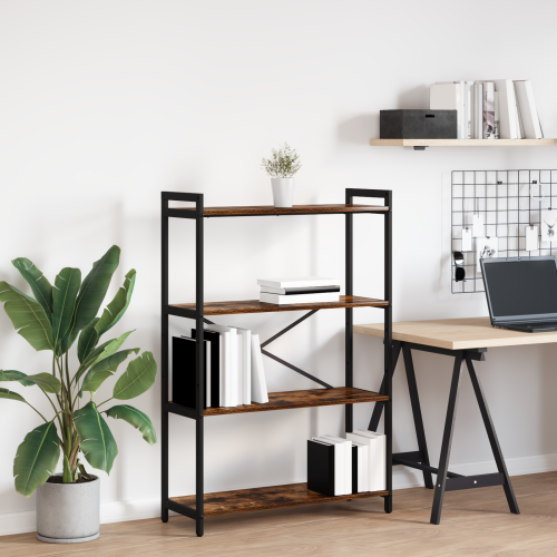 vidaXL Hyllsystem Rökt ek 80 x 30 x 120 cm Konstruerat trä