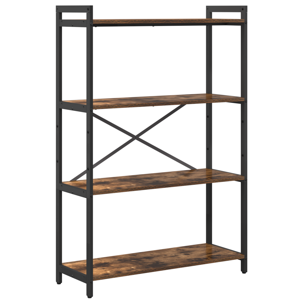 Produktbild för Hyllsystem Rökt ek 80 x 30 x 120 cm Konstruerat trä