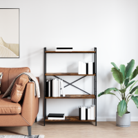 Produktbild för Hyllsystem Rökt ek 80 x 30 x 120 cm Konstruerat trä