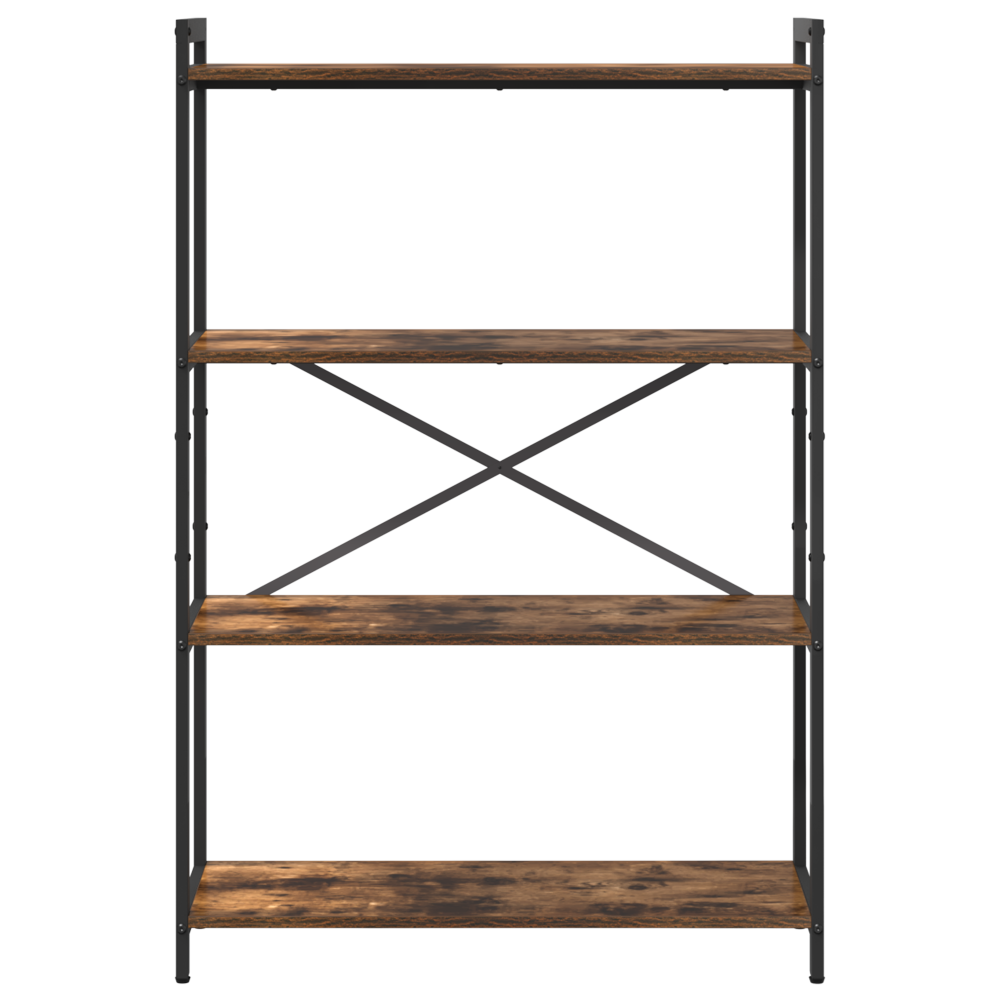 Produktbild för Hyllsystem Rökt ek 80 x 30 x 120 cm Konstruerat trä