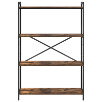 Produktbild för Hyllsystem Rökt ek 80 x 30 x 120 cm Konstruerat trä