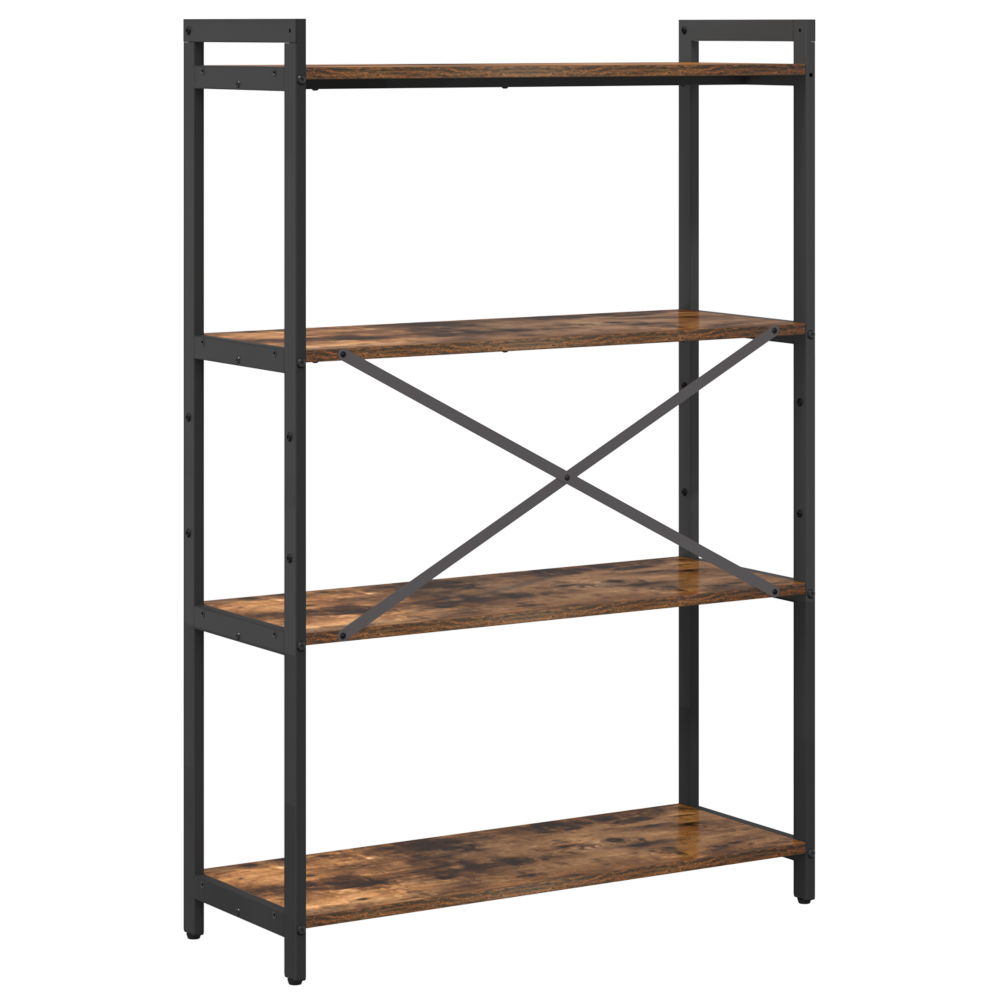 Produktbild för Hyllsystem Rökt ek 80 x 30 x 120 cm Konstruerat trä