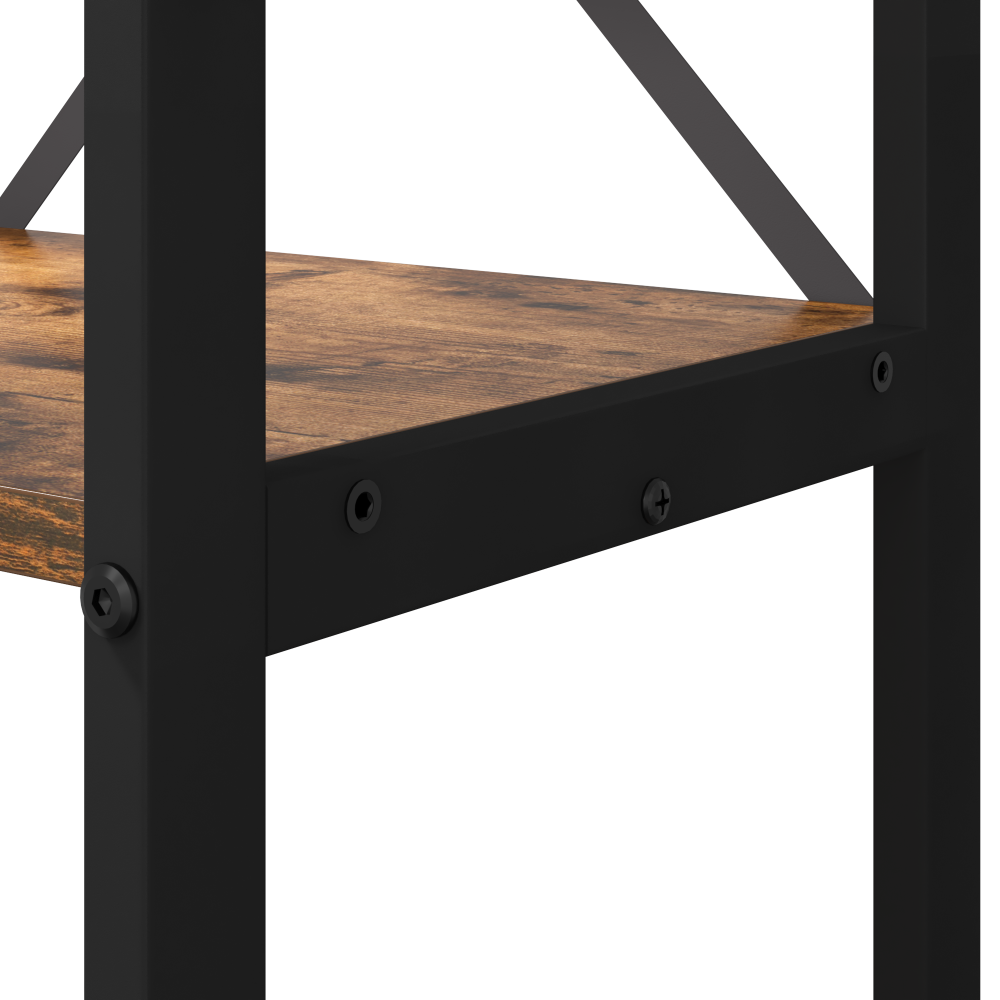 Produktbild för Hyllsystem Rökt ek 80 x 30 x 120 cm Konstruerat trä