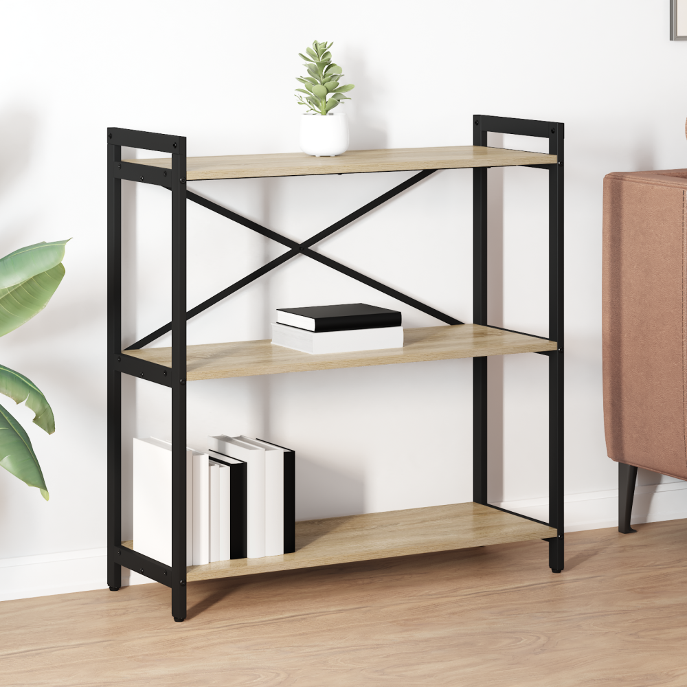 Produktbild för Hyllsystem Sonoma-ek 80 x 30 x 85 cm Konstruerat trä