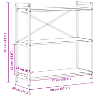 Produktbild för Hyllsystem Sonoma-ek 80 x 30 x 85 cm Konstruerat trä