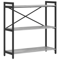 Produktbild för Hyllsystem Grå sonoma 80 x 30 x 85 cm Konstruerat trä