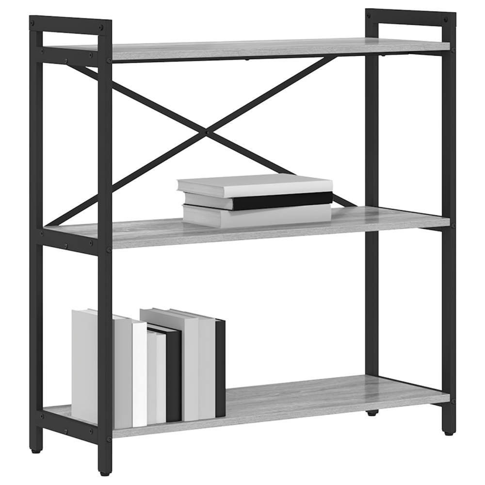 Produktbild för Hyllsystem Grå sonoma 80 x 30 x 85 cm Konstruerat trä