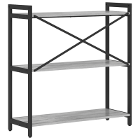 Produktbild för Hyllsystem Grå sonoma 80 x 30 x 85 cm Konstruerat trä