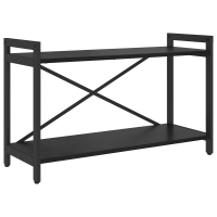 Produktbild för Hyllsystem Svart Ek 80 x 30 x 50 cm Konstruerat trä