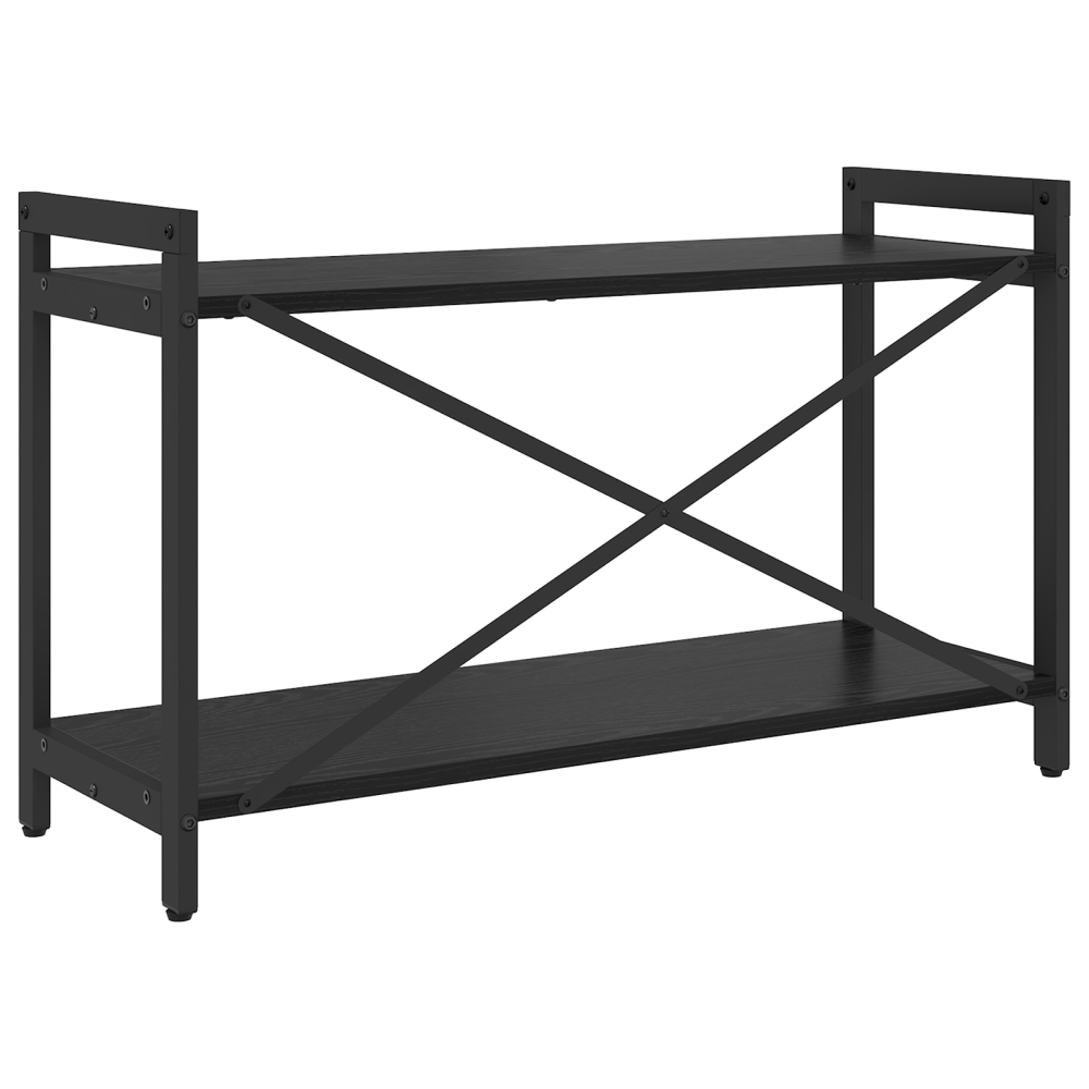 Produktbild för Hyllsystem Svart Ek 80 x 30 x 50 cm Konstruerat trä