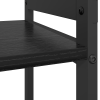 Produktbild för Hyllsystem Svart Ek 80 x 30 x 50 cm Konstruerat trä