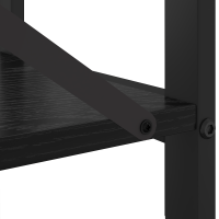 Produktbild för Hyllsystem Svart Ek 80 x 30 x 50 cm Konstruerat trä
