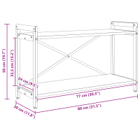 Produktbild för Hyllsystem Grå sonoma 80 x 30 x 50 cm Konstruerat trä