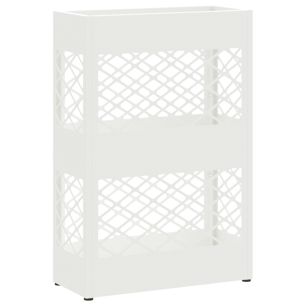 Produktbild för Regn Paraplyställ Vit 28 x 12 x 41 cm Stål
