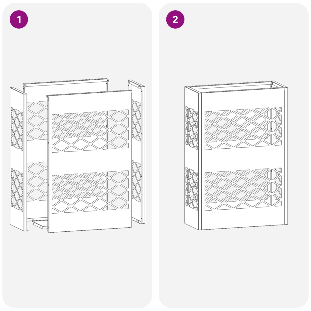 Produktbild för Regn Paraplyställ Vit 28 x 12 x 41 cm Stål