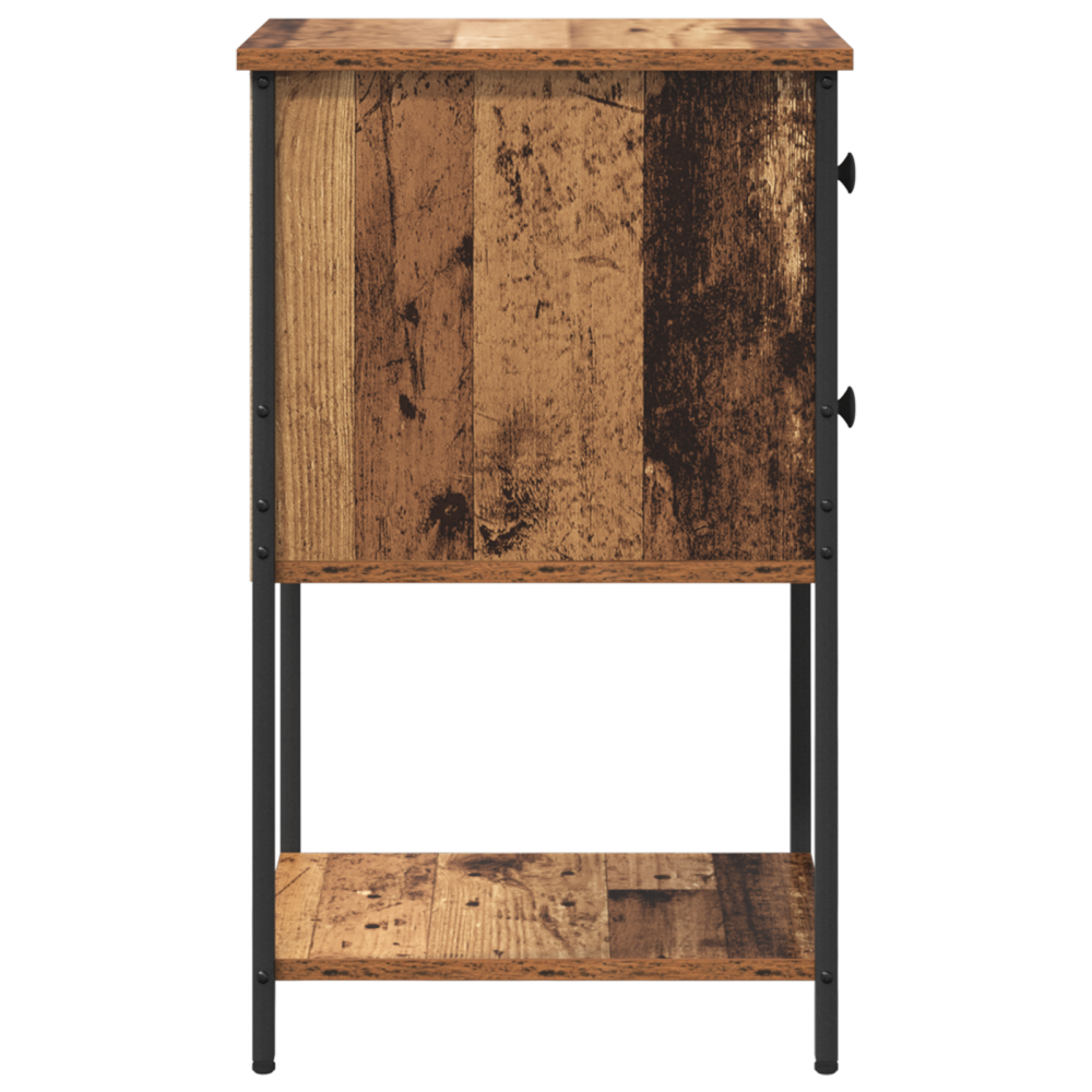 Produktbild för Nattduksbord 2 pcs Gammalt trä 32 x 42 x 70 cm Konstruerat trä