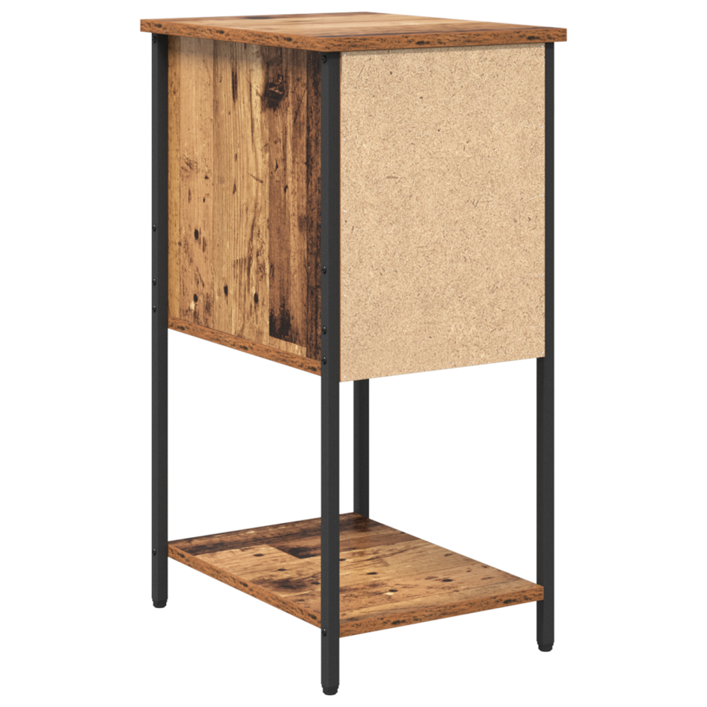 Produktbild för Nattduksbord 2 pcs Gammalt trä 32 x 42 x 70 cm Konstruerat trä