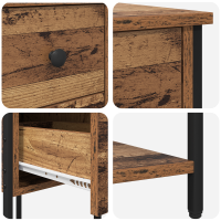 Produktbild för Nattduksbord 2 pcs Gammalt trä 32 x 42 x 70 cm Konstruerat trä