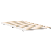 Produktbild för Sängram Vit 90 x 200 cm Massiv furu