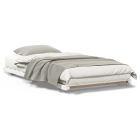 Produktbild för Sängram Vit 90 x 200 cm Massiv furu