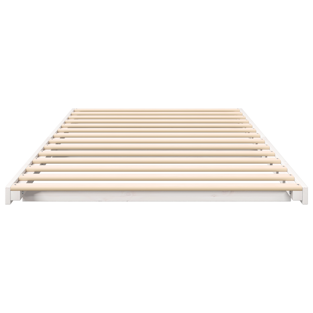Produktbild för Sängram Vit 90 x 200 cm Massiv furu