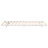 Produktbild för Sängram Vit 90 x 200 cm Massiv furu
