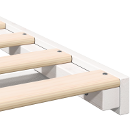 Produktbild för Sängram Vit 90 x 200 cm Massiv furu