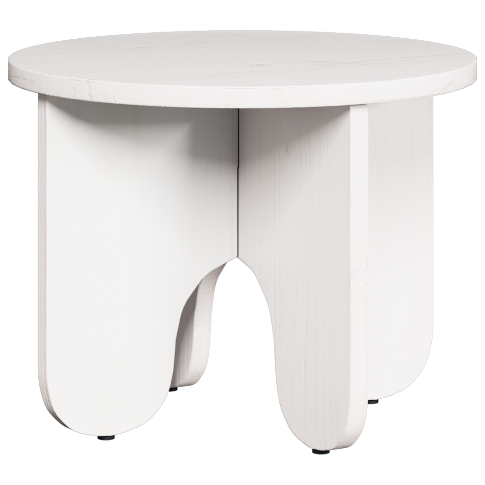 Produktbild för Kaffeebord 2 pcs Vit Massivt tallträ