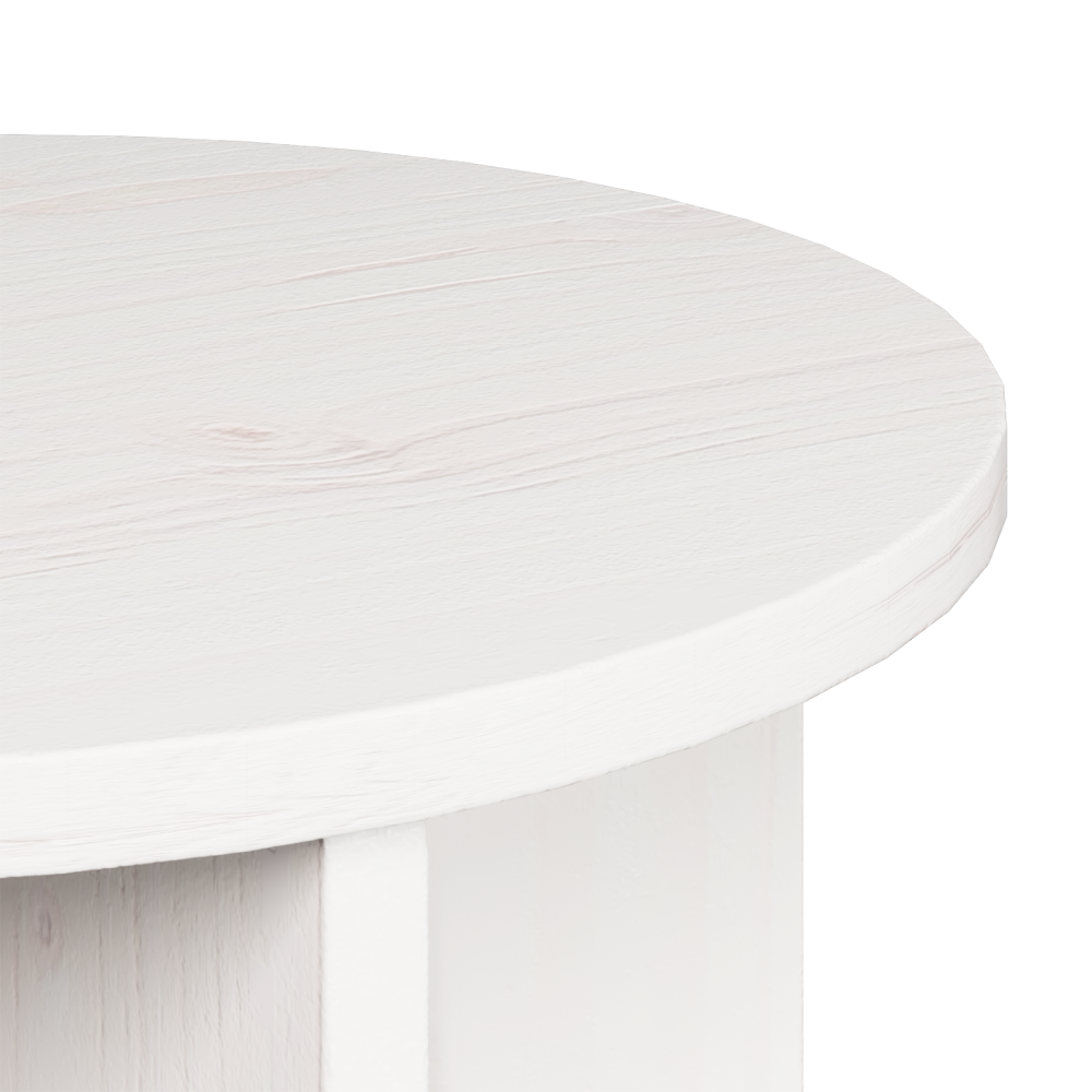 Produktbild för Kaffeebord 2 pcs Vit Massivt tallträ