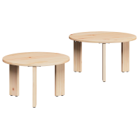 Produktbild för Kaffeebord 2 pcs Naturfärg Massivt tallträ