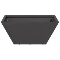 Produktbild för Trädgårdsplanterare 5 pcs Svart 35 x 35 x 15 cm Kallvalsat stål