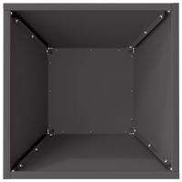 Produktbild för Trädgårdsplanterare 5 pcs Svart 35 x 35 x 15 cm Kallvalsat stål