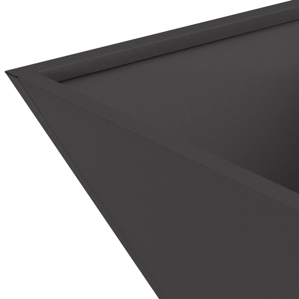 Produktbild för Trädgårdsplanterare 5 pcs Svart 35 x 35 x 15 cm Kallvalsat stål