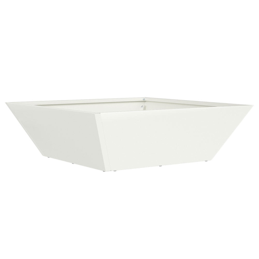 Produktbild för Trädgårdsplanterare 5 pcs Vit 50 x 50 x 15 cm Kallvalsat stål