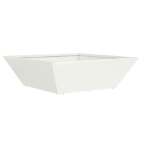 Produktbild för Trädgårdsplanterare 5 pcs Vit 50 x 50 x 15 cm Kallvalsat stål