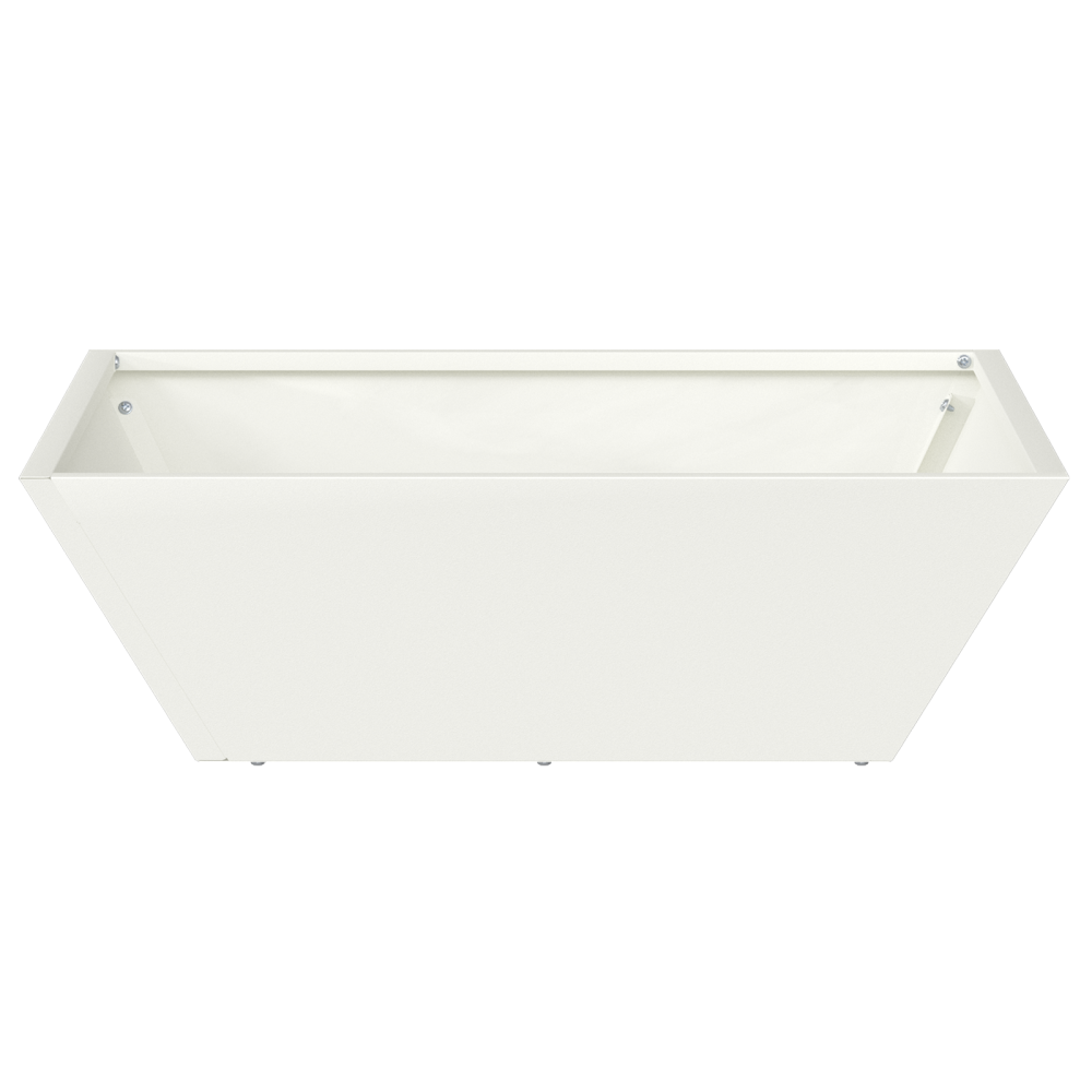 Produktbild för Trädgårdsplanterare 5 pcs Vit 50 x 50 x 15 cm Kallvalsat stål