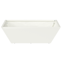 Produktbild för Trädgårdsplanterare 5 pcs Vit 50 x 50 x 15 cm Kallvalsat stål