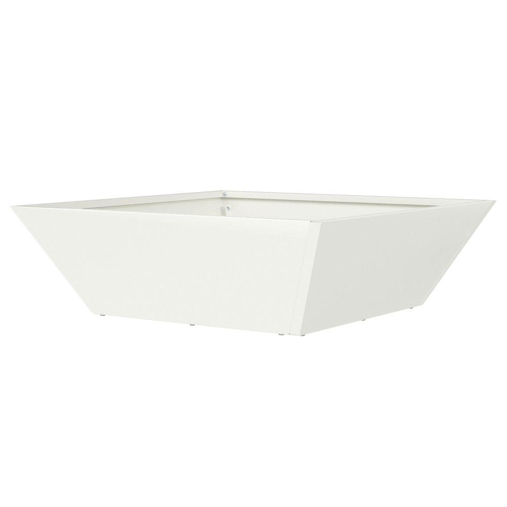 Produktbild för Trädgårdsplanterare 5 pcs Vit 50 x 50 x 15 cm Kallvalsat stål