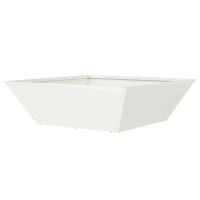 Produktbild för Trädgårdsplanterare 5 pcs Vit 50 x 50 x 15 cm Kallvalsat stål