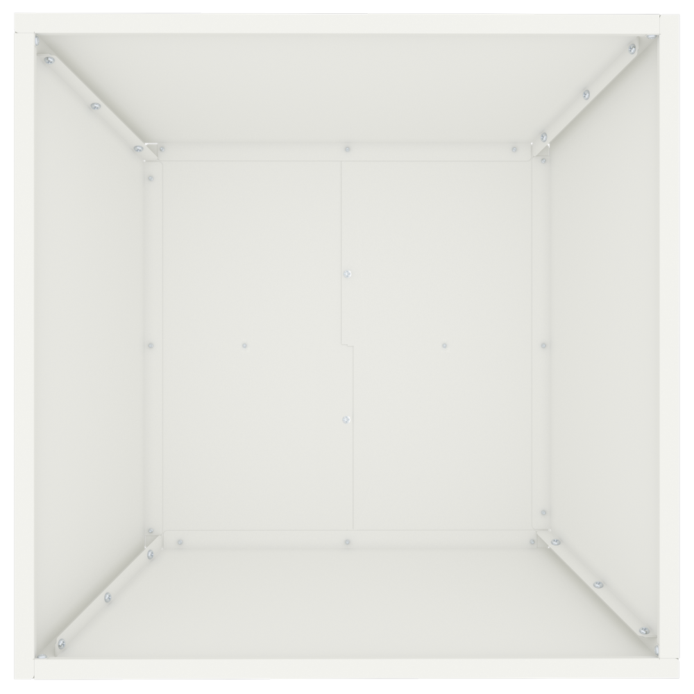Produktbild för Trädgårdsplanterare 5 pcs Vit 50 x 50 x 15 cm Kallvalsat stål