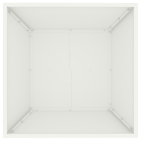 Produktbild för Trädgårdsplanterare 5 pcs Vit 50 x 50 x 15 cm Kallvalsat stål