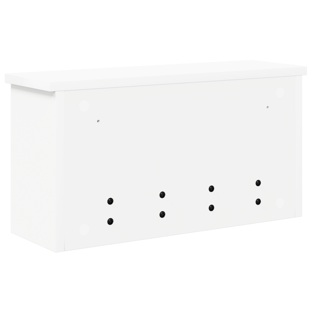 Produktbild för Väggmonterad Klädhängare Vit 50 x 16 x 26 cm Konstruerat trä