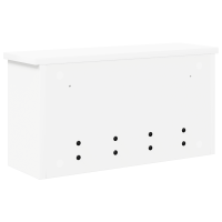 Produktbild för Väggmonterad Klädhängare Vit 50 x 16 x 26 cm Konstruerat trä