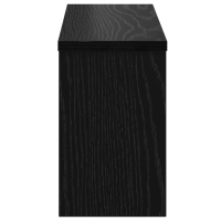 Produktbild för Väggmonterad Klädhängare med hylla Svart Ek 50 x 16 x 26 cm