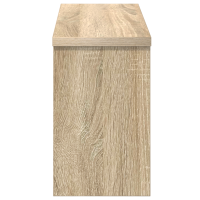 Produktbild för Väggmonterad Klädhängare med hylla Sonoma-ek 50 x 16 x 26 cm