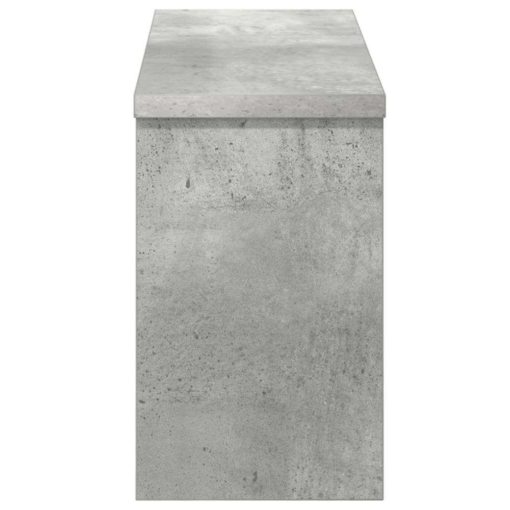 Produktbild för Väggmonterad Klädhängare med hylla Betonggrå 50 x 16 x 26 cm